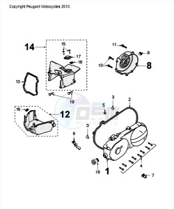 DJANGO 50 4T SPORT drawing HOUSING COVER