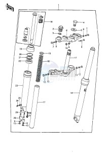 KE 250 B (B1-B3) drawing FRONT FORK