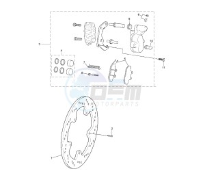 TZR 50 drawing FRONT BRAKE CALIPER