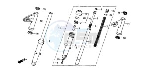 CG125 drawing FRONT FORK