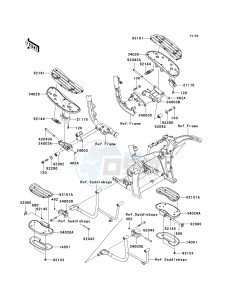 VN 2000 J [VULCAN 2000 CLASSIC LT] (8F-9F) J8F drawing FOOTRESTS