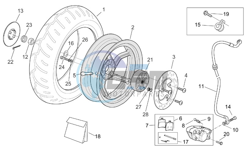 Rear wheel - disc brake