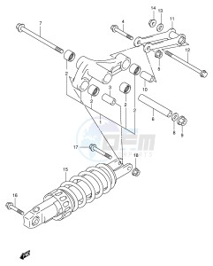 AN250 (E2) Burgman drawing REAR CUSHION LEVER (MODEL K1 K2)