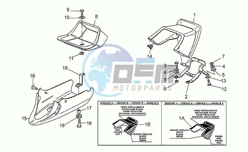 Rear fairing-seat cover