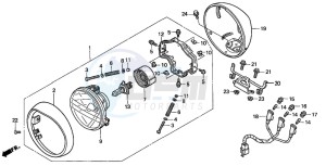 GL1500CD drawing HEADLIGHT (1)