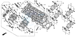 CB600F CB600F drawing CYLINDER HEAD