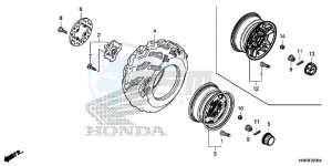 TRX500FA6F TRX500FA ED drawing FRONT WHEEL