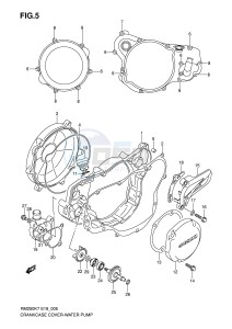 RM250 (E19) drawing CRANKCASE COVER-WATER PUMP