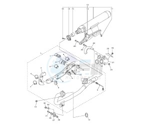 XVS A MIDNIGHT STAR 950 drawing EXHAUST SYSTEM