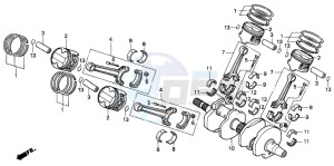 VFR750F drawing CRANKSHAFT/PISTON