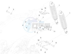 MEDLEY 125 4T IE ABS E4 2020 (APAC) drawing Rear suspension - Shock absorber/s