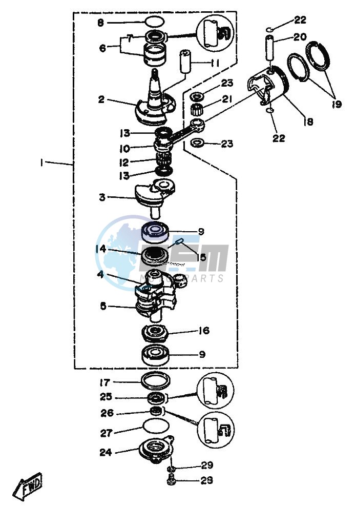 CRANKSHAFT--PISTON