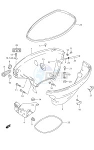 DF 9.9 drawing Side Cover S/N 652501 to 65XXXX