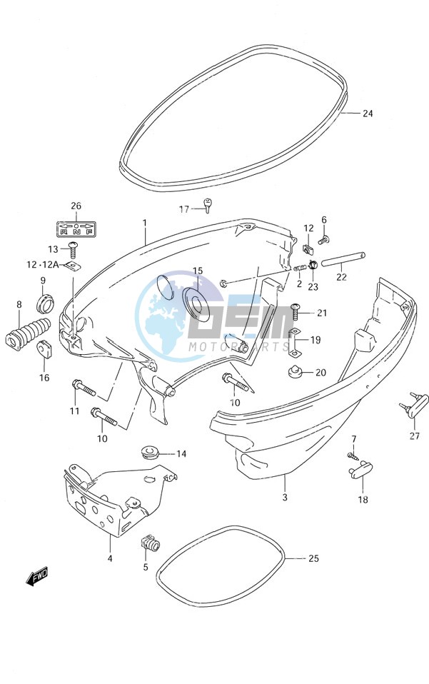 Side Cover S/N 652501 to 65XXXX