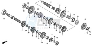 CBF250 drawing TRANSMISSION