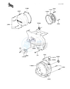 KZ 550 A (A3-A4) drawing ENGINE COVERS -- KZ550-A3- -