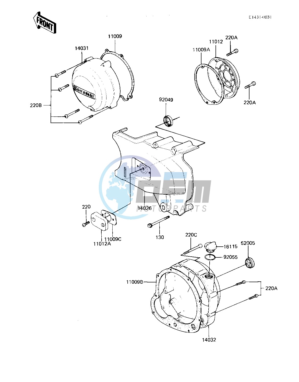 ENGINE COVERS -- KZ550-A3- -