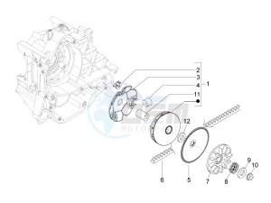 LXV 50 4T 2V 25 Kmh B-NL drawing Driving pulley