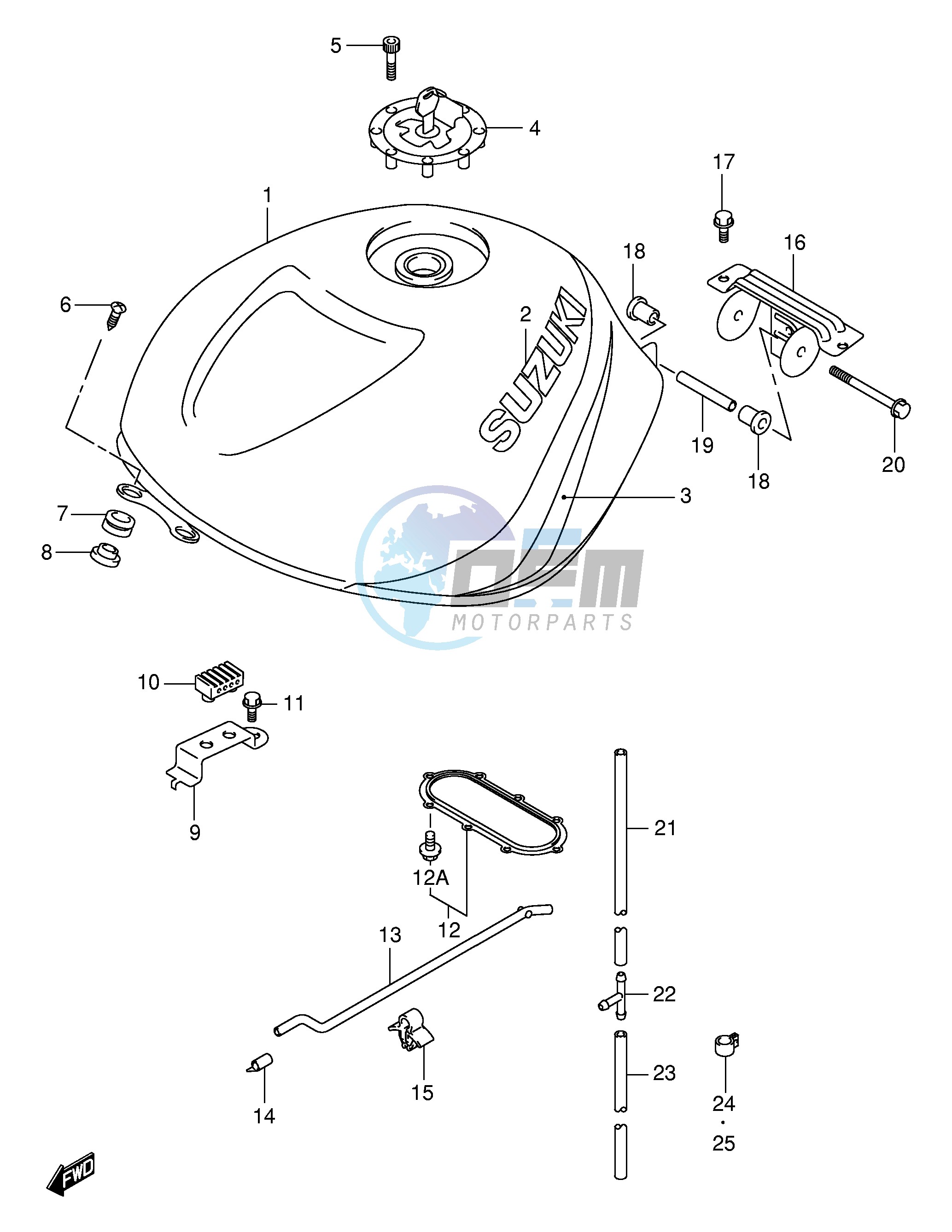 FUEL TANK (MODEL W)