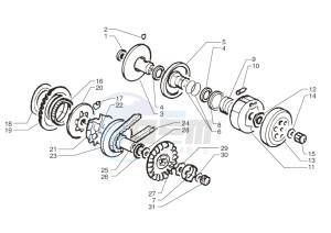 Ark AC 25 White-Matt Black 100 drawing Driving pulley