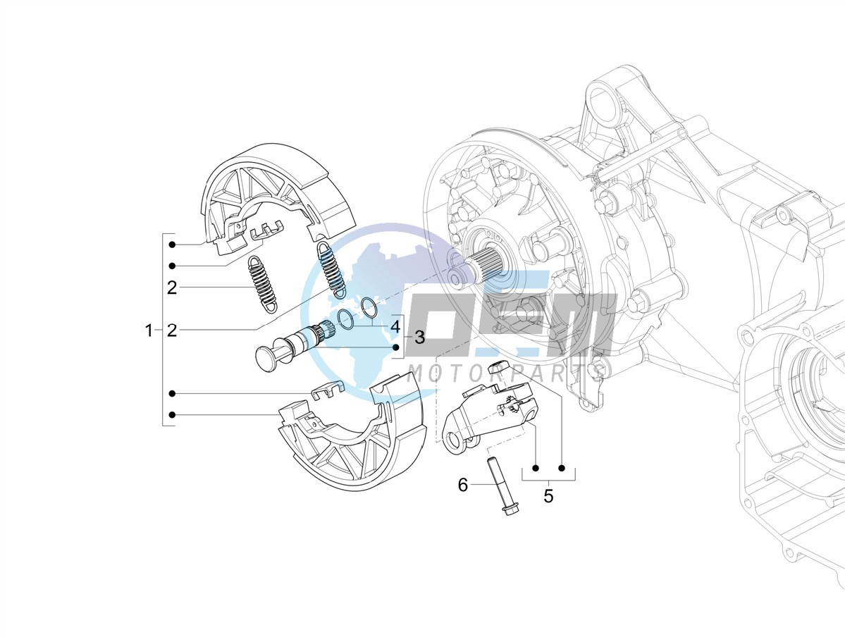 Rear brake - Brake jaw