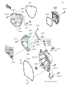 Z1000 ABS ZR1000GFF FR GB XX (EU ME A(FRICA) drawing Engine Cover(s)