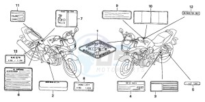 CB1300A CB1300SUPER FOUR drawing CAUTION LABEL (CB1300S/SA )