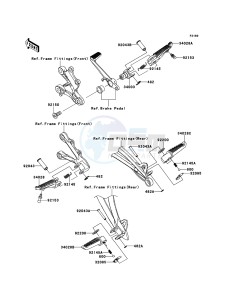 NINJA ZX-6R ZX600RBF FR GB XX (EU ME A(FRICA) drawing Footrests