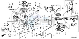 CBR600FAB CBR600F ABS E drawing FUEL TANK