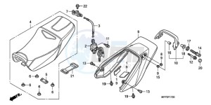 CB1300SA9 France - (F / ABS BCT CMF MME TWO TY2) drawing SEAT/REAR COWL