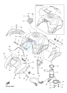 FZ8-N 800 FZ8 (NAKED) (39PL) drawing FUEL TANK