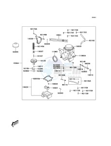 KVF300 KVF300CDF EU drawing Carburetor