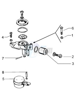 PX 150 E U.S.A. drawing Carburettor component parts I