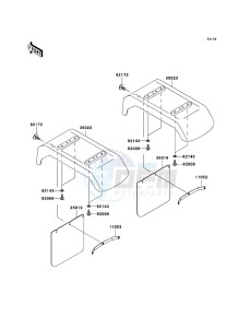 MULE 3000 KAF620-G5 EU drawing Rear Fender(s)