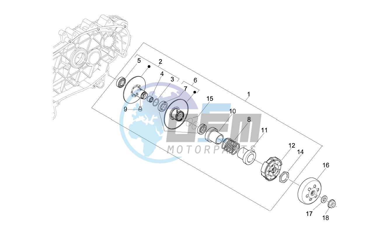 Driven pulley