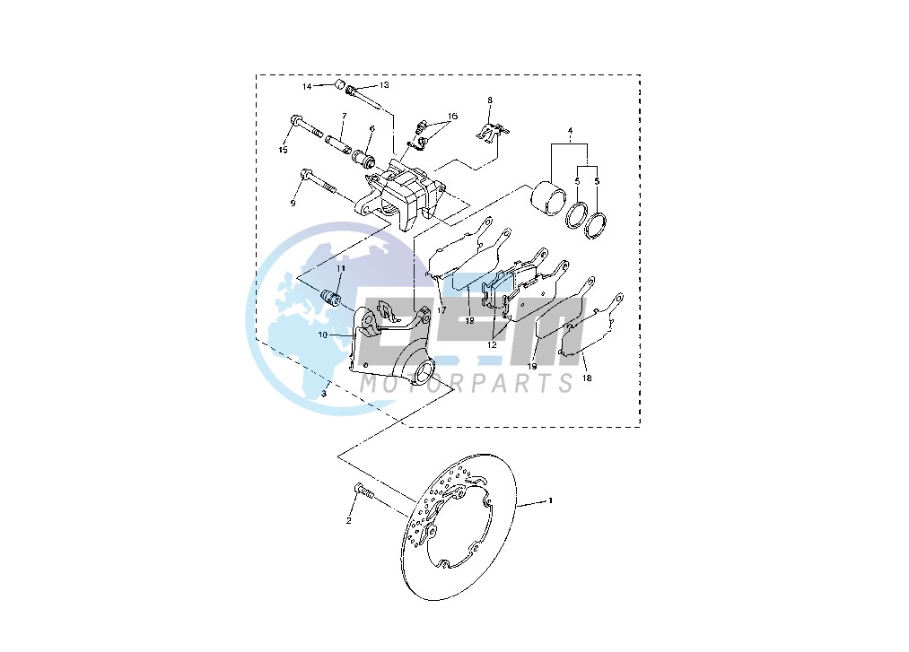 REAR BRAKE CALIPER