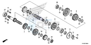 CRF110FD CRF110F Europe Direct - (ED) drawing TRANSMISSION