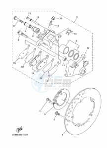 XSR700 MTM690 (BEE1) drawing REAR BRAKE CALIPER