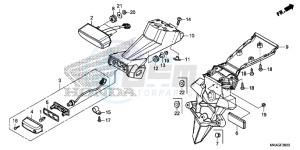 NC750SDG NC750X Europe Direct - (ED) drawing TAILLIGHT