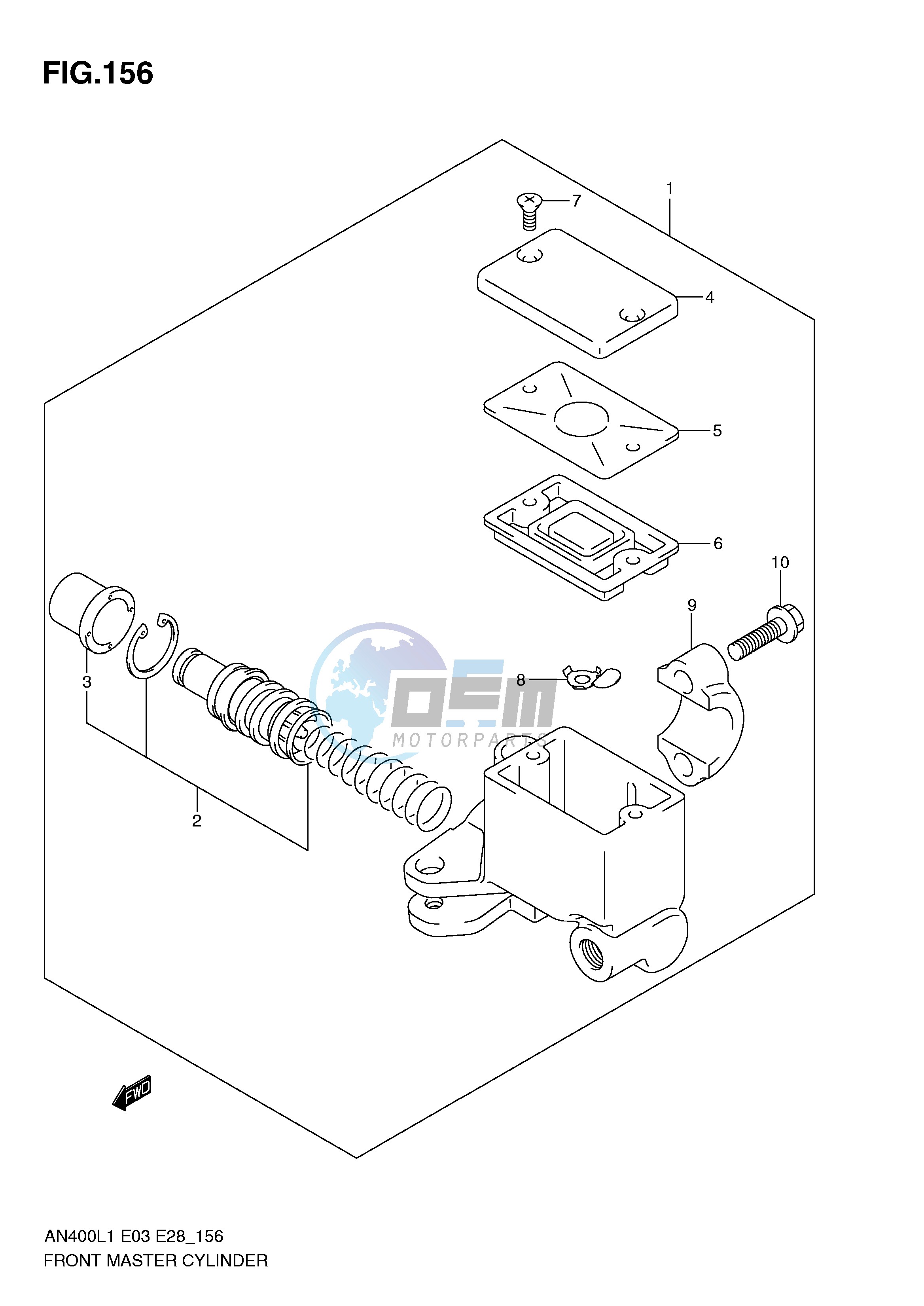 FRONT MASTER CYLINDER (AN400ZAL1 E28)