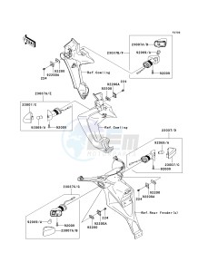 KLE 650 A [VERSYS] (9F-9F) A7F drawing TURN SIGNALS