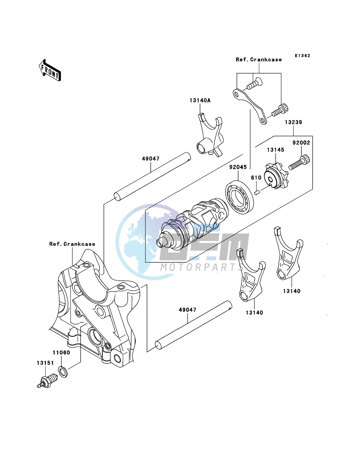 Gear Change Drum/Shift Fork(s)