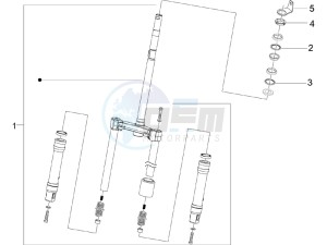 Zip 50 4T drawing Fork steering tube - Steering bearing unit