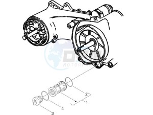 Liberty 50 4t drawing Flywheel magneto cover - Oil filter