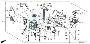 TRX500FAD TRX500FA Europe Direct - (ED) drawing CARBURETOR