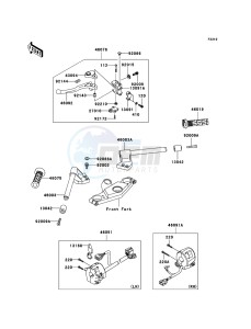 ZZR600 ZX600E6F GB XX (EU ME A(FRICA) drawing Handlebar