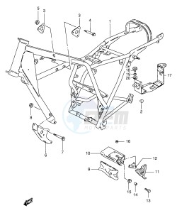 GN250 (E2) drawing FRAME (MODEL T V W)