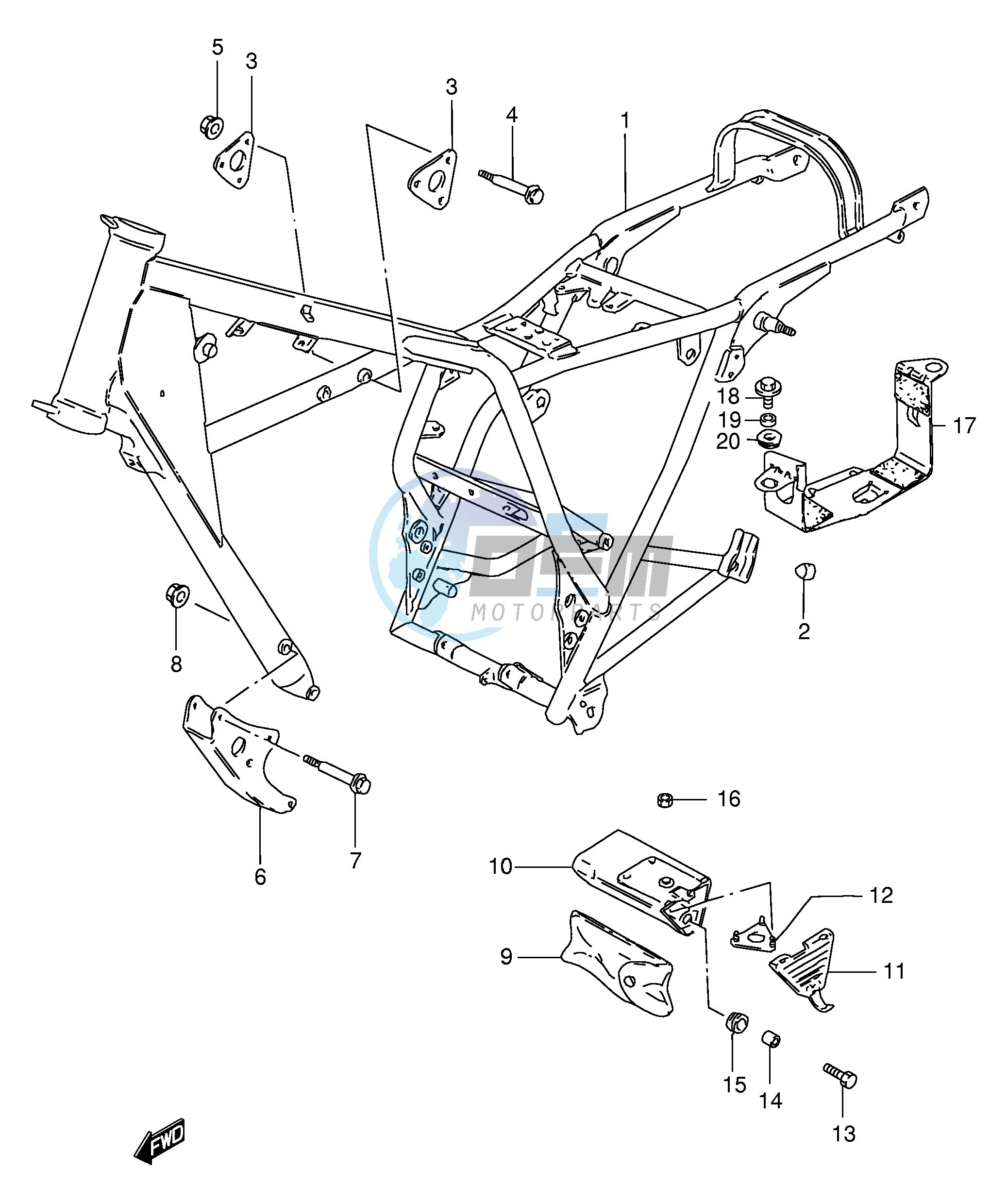 FRAME (MODEL T V W)