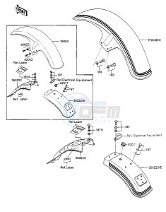 KZ 550 F [SPECTRE] (F1-F2) [SPECTRE] drawing FENDERS