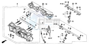 CBR600RR drawing THROTTLE BODY (CBR600RR5/6)